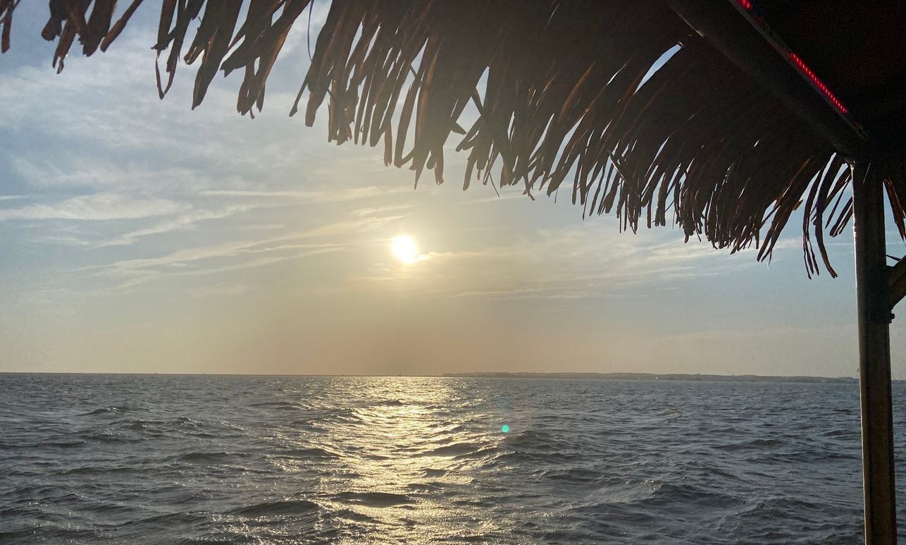 Sunset cruise view from OBX Tiki Time